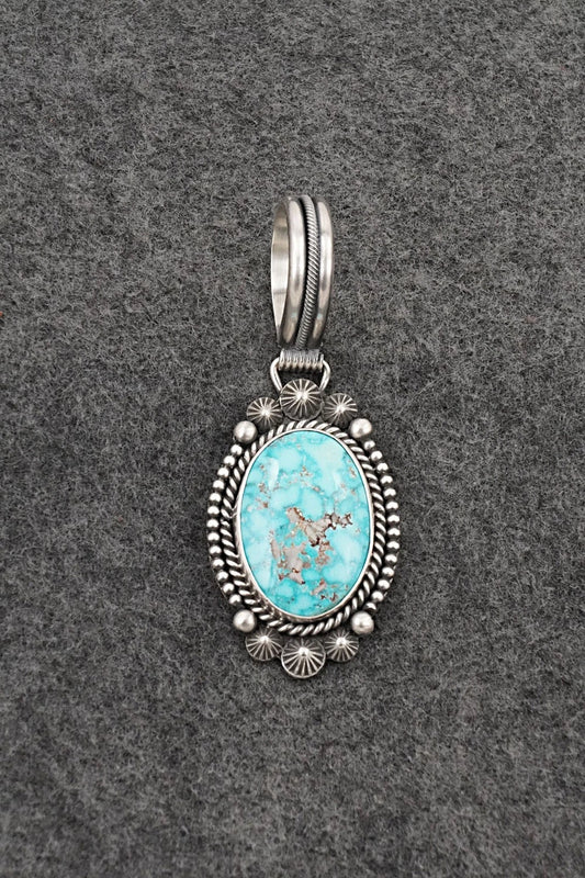 Turquoise & Sterling Silver Pendant - Michael Calladitto