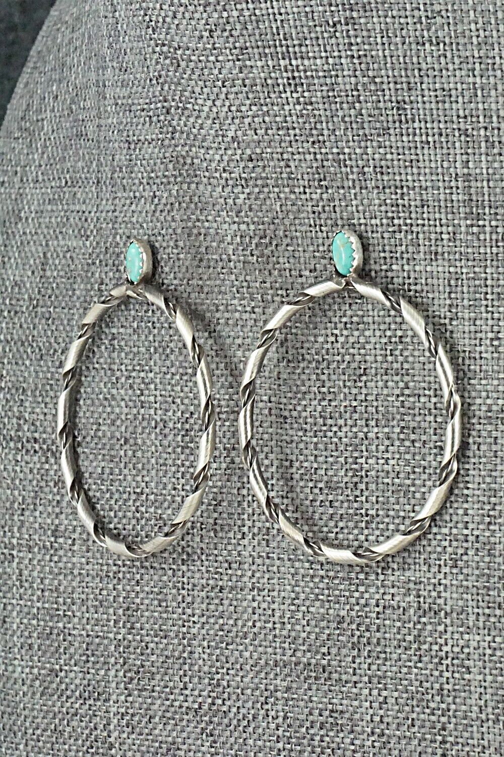 Turquoise & Sterling Silver Earrings - Nashina Tsosie