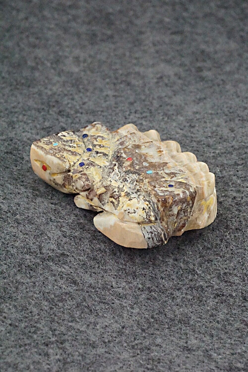 Horned Toad Zuni Fetish Carving - Danny Lonjose