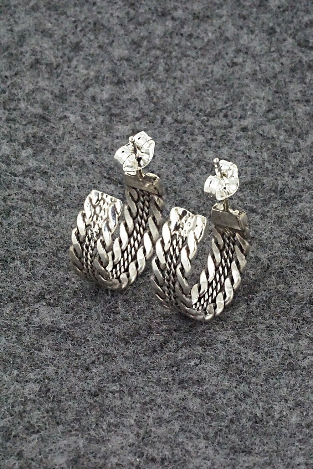 Sterling Silver Hoop Earrings - Elaine Tahe