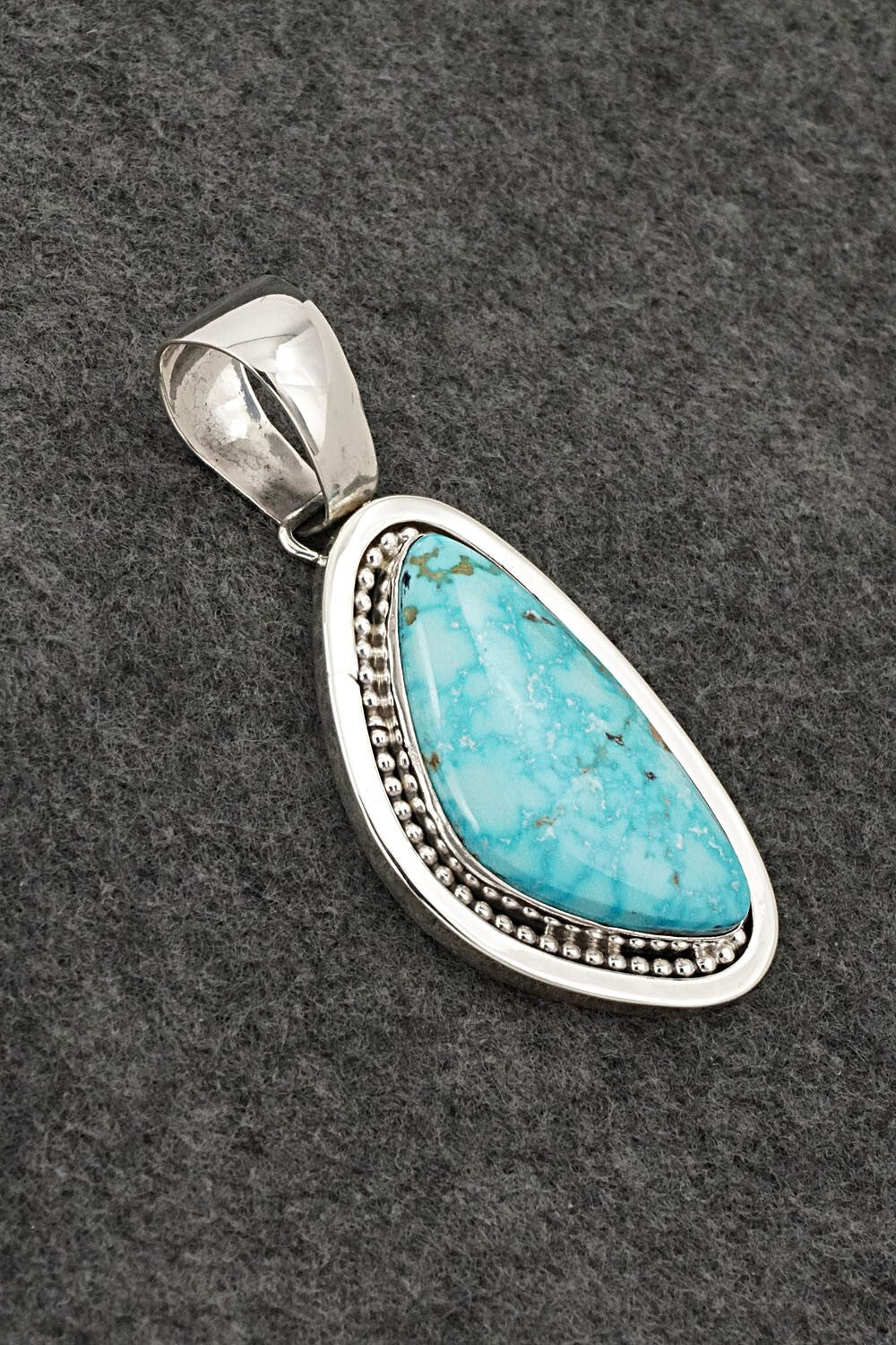 Turquoise & Sterling Silver Pendant - Paul Livingston