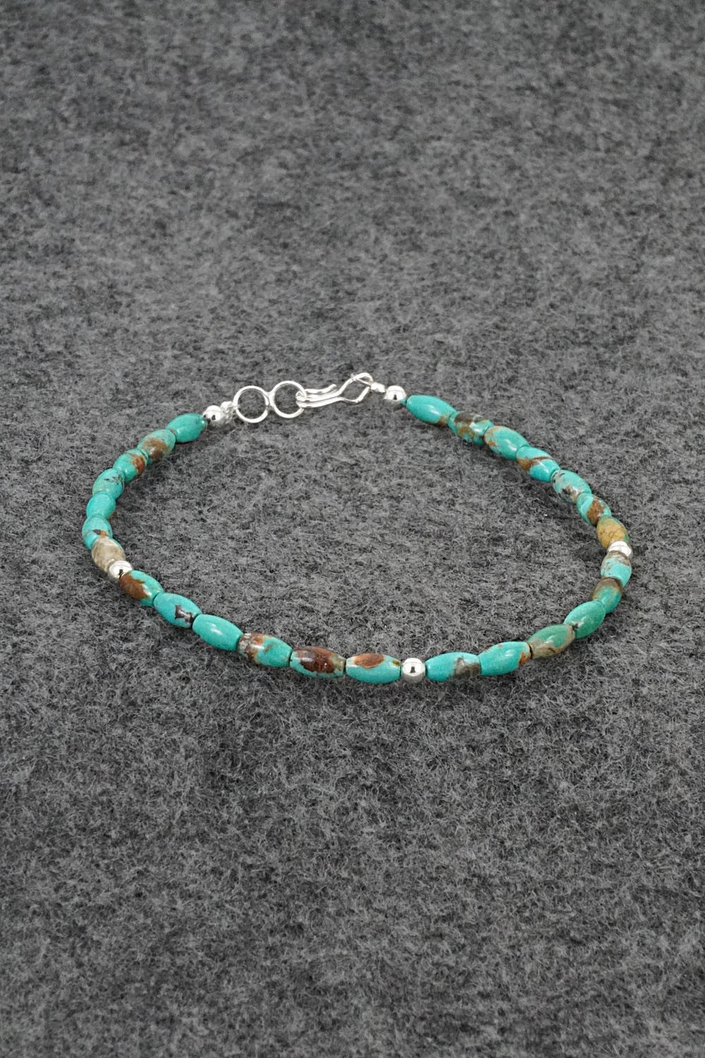 Turquoise & Sterling Silver Bracelet - Doreen Jake