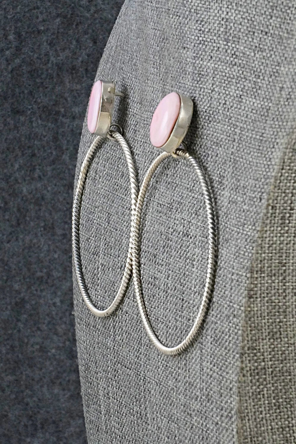 Pink Conch & Sterling Silver Earrings - Verley Betone