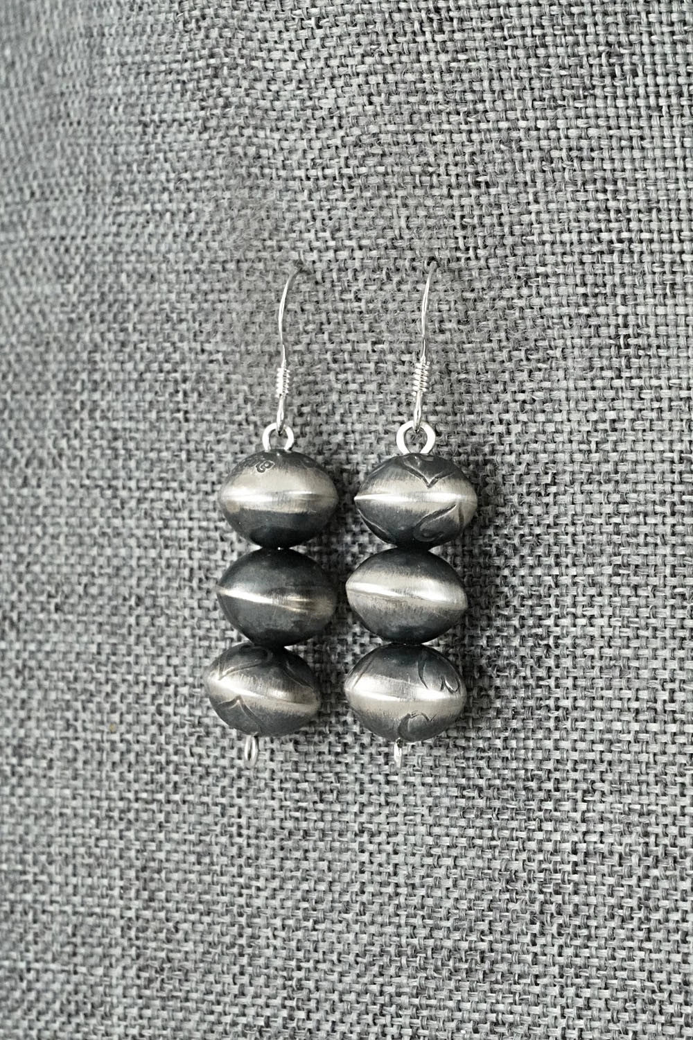 Sterling Silver Navajo Pearl Earrings - Crystal Haley