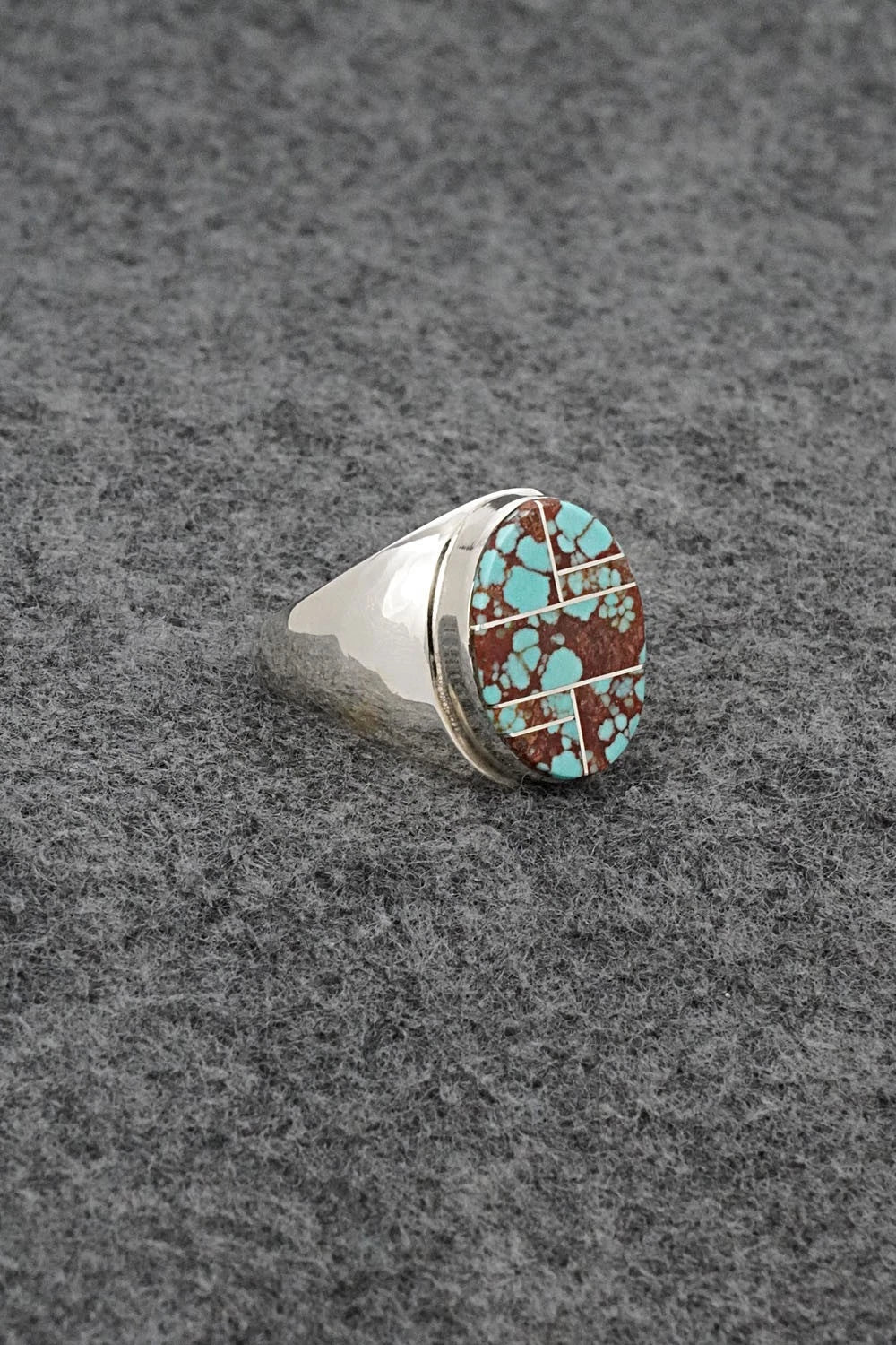 Turquoise & Sterling Silver Ring - Wilbert Gray - Size 9