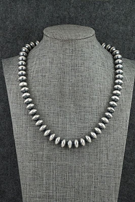 Sterling Silver Navajo Pearl Necklace 18" - Tonisha Haley