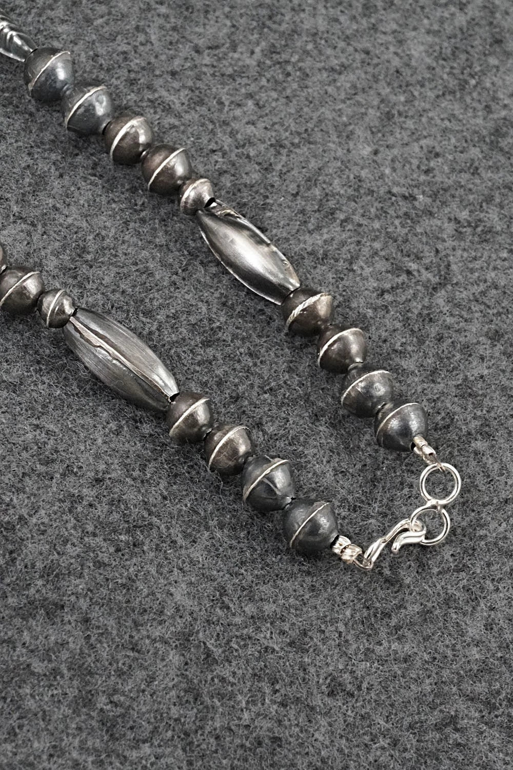 Sterling Silver Navajo Pearl Necklace 26" - Vintage