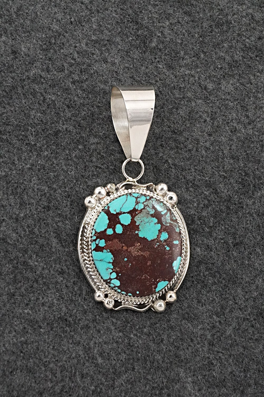 Turquoise & Sterling Silver Pendant - Leslie Nez