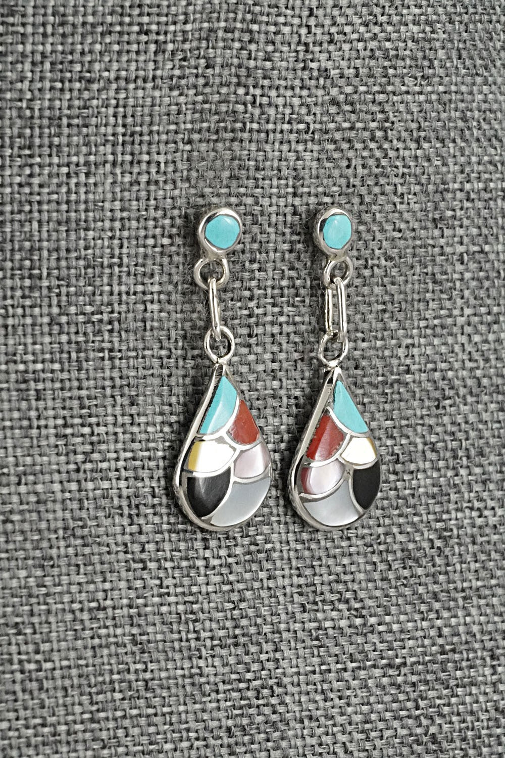 Multi-Stone & Sterling Silver Earrings - Orena Leekya