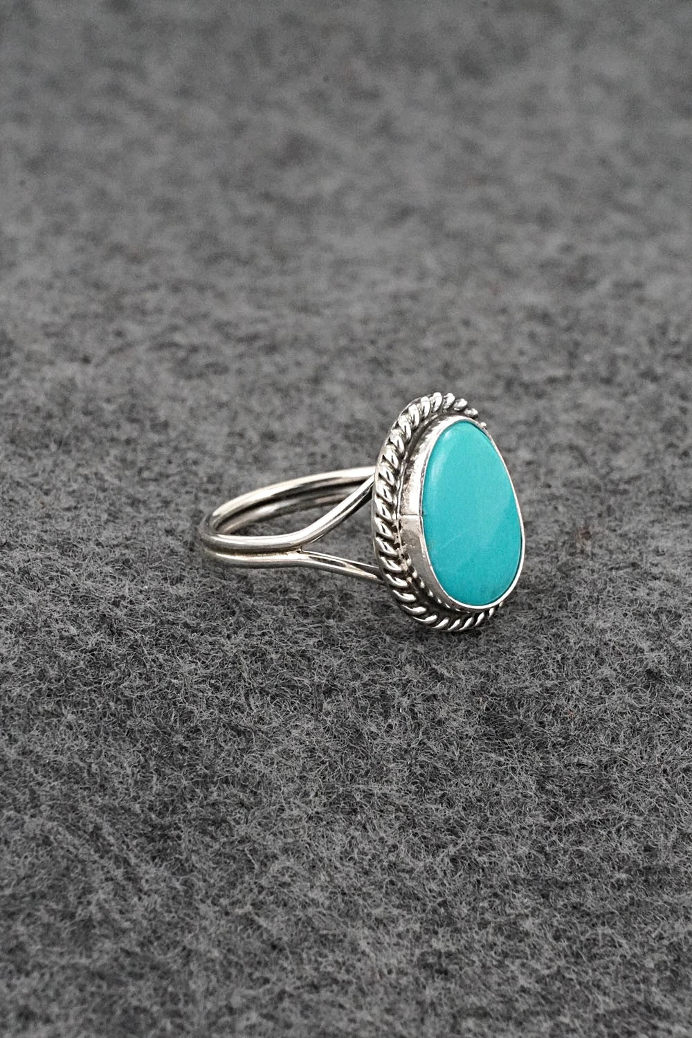 Turquoise & Sterling Silver Ring - Eugene Gruber - Size 7