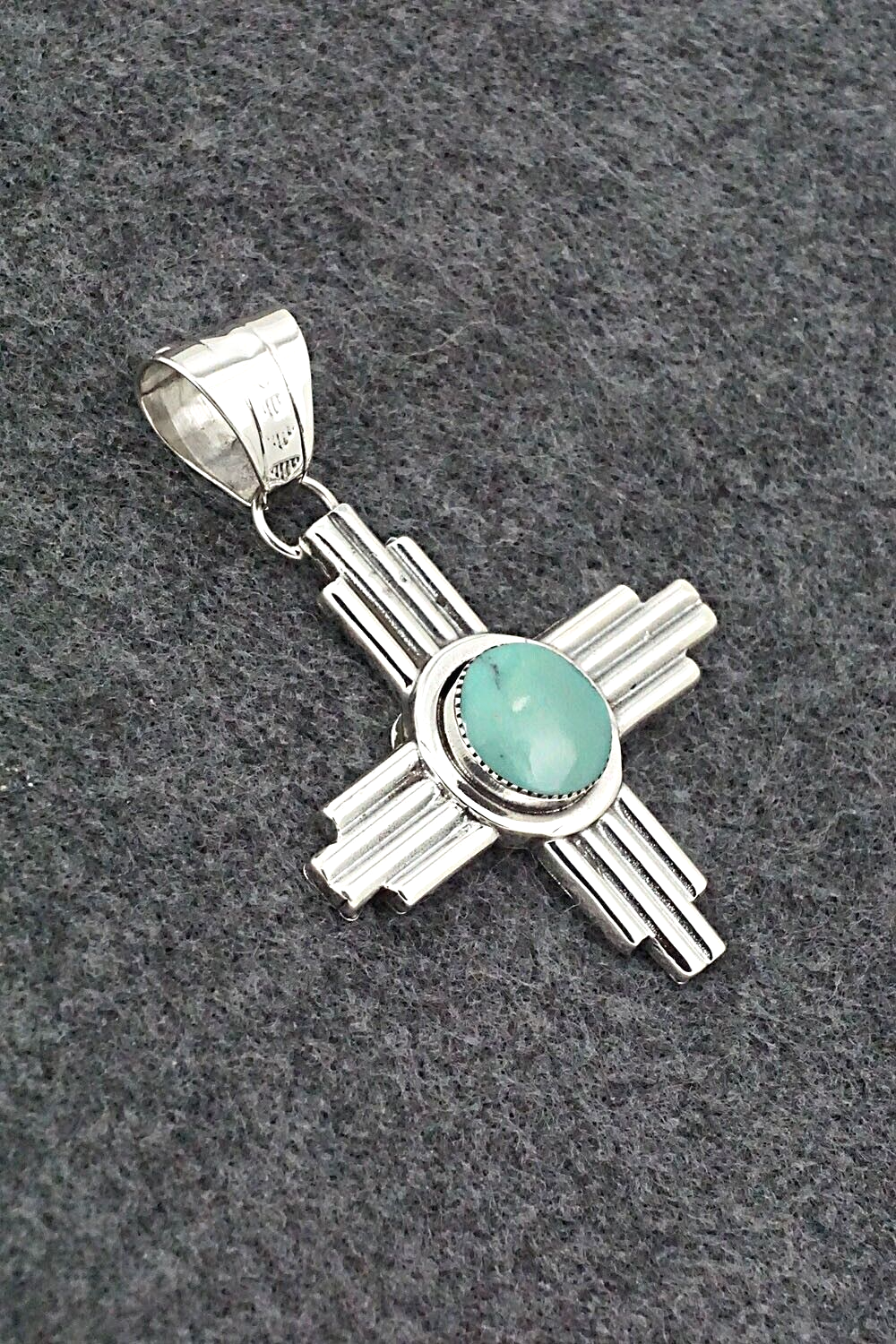 Turquoise & Sterling Silver Pendant - Ryntanna Yazzie