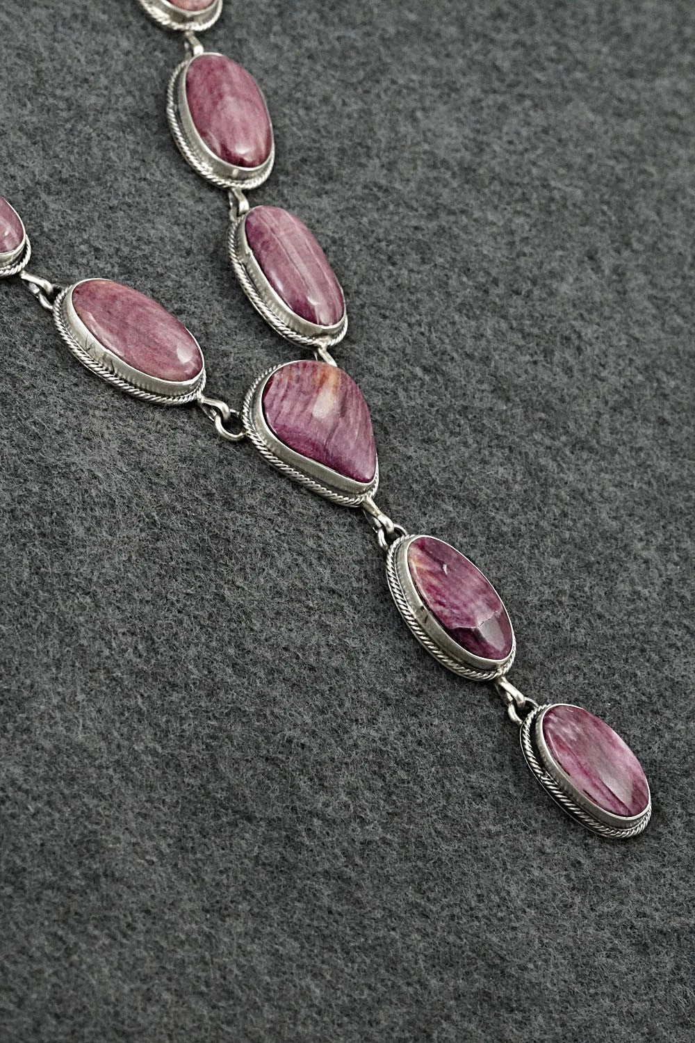 Spiny Oyster & Sterling Silver Necklace and Earrings Set - Paul Livingston