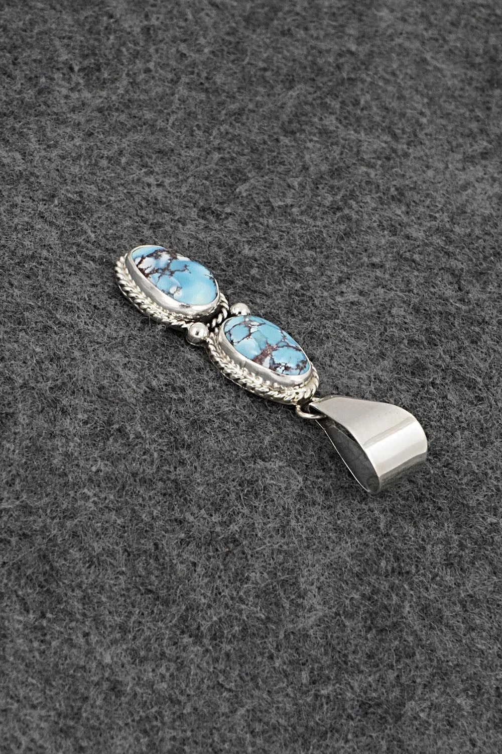 Turquoise & Sterling Silver Pendant - Eugene Gruber