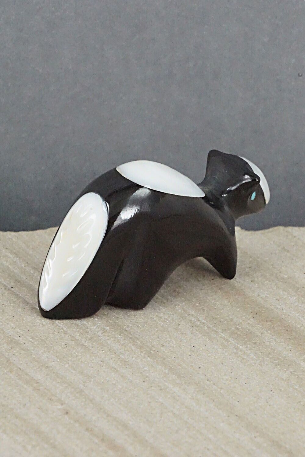 Skunk Zuni Fetish Carving - Calvert Bowannie