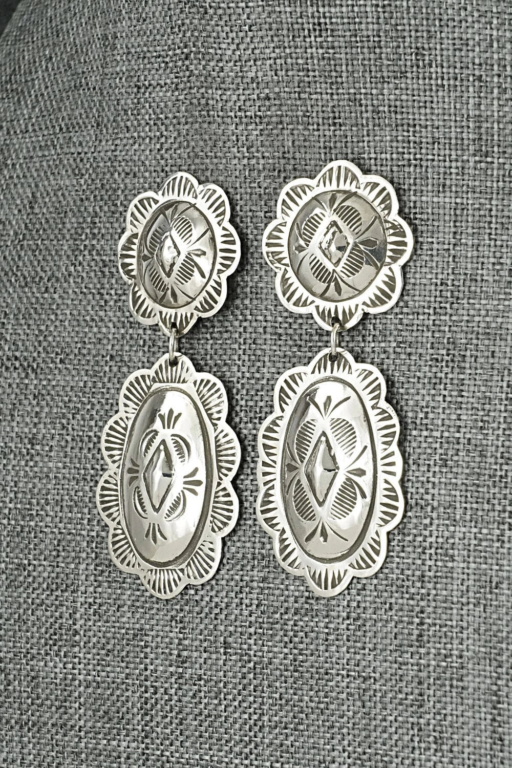 Sterling Silver Earrings - Bertha Begay