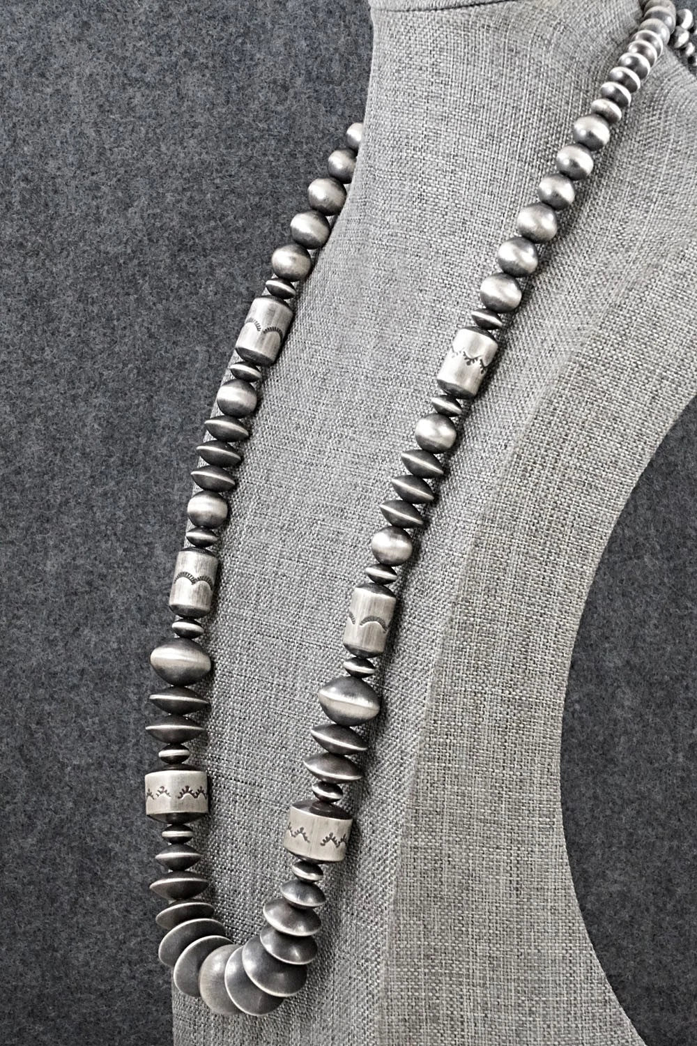 Sterling Silver Navajo Pearl Necklace 28" - Rose Martin