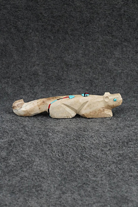 Mountain Lion Zuni Fetish Carving - Danette Laate