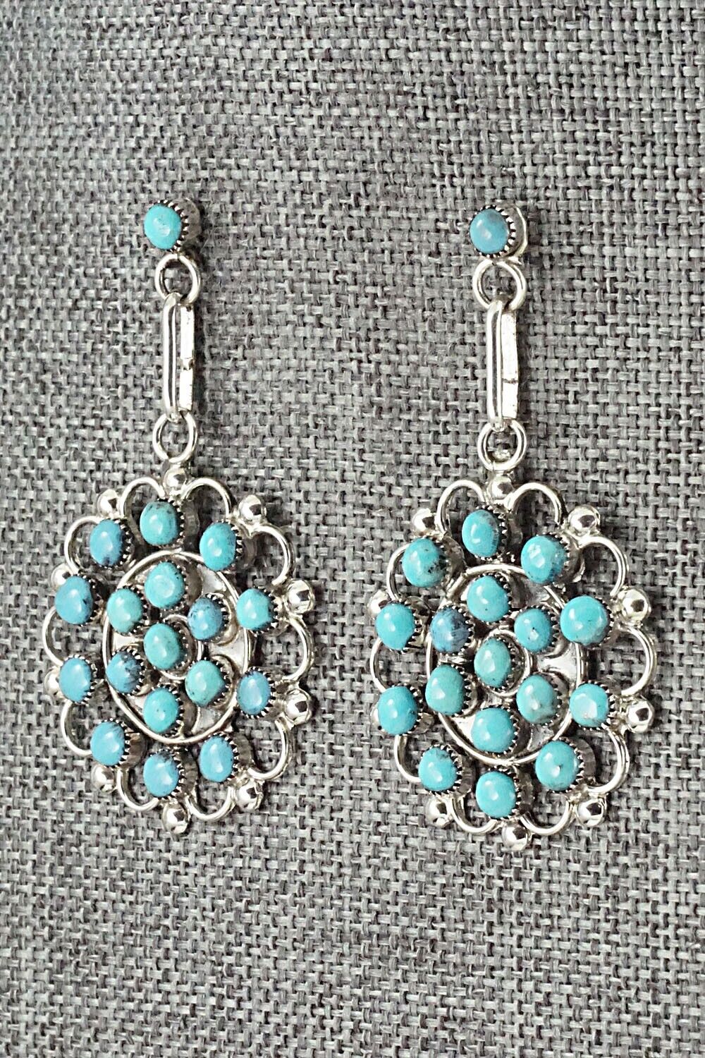 Turquoise & Sterling Silver Earrings - Yvette Kaamasee