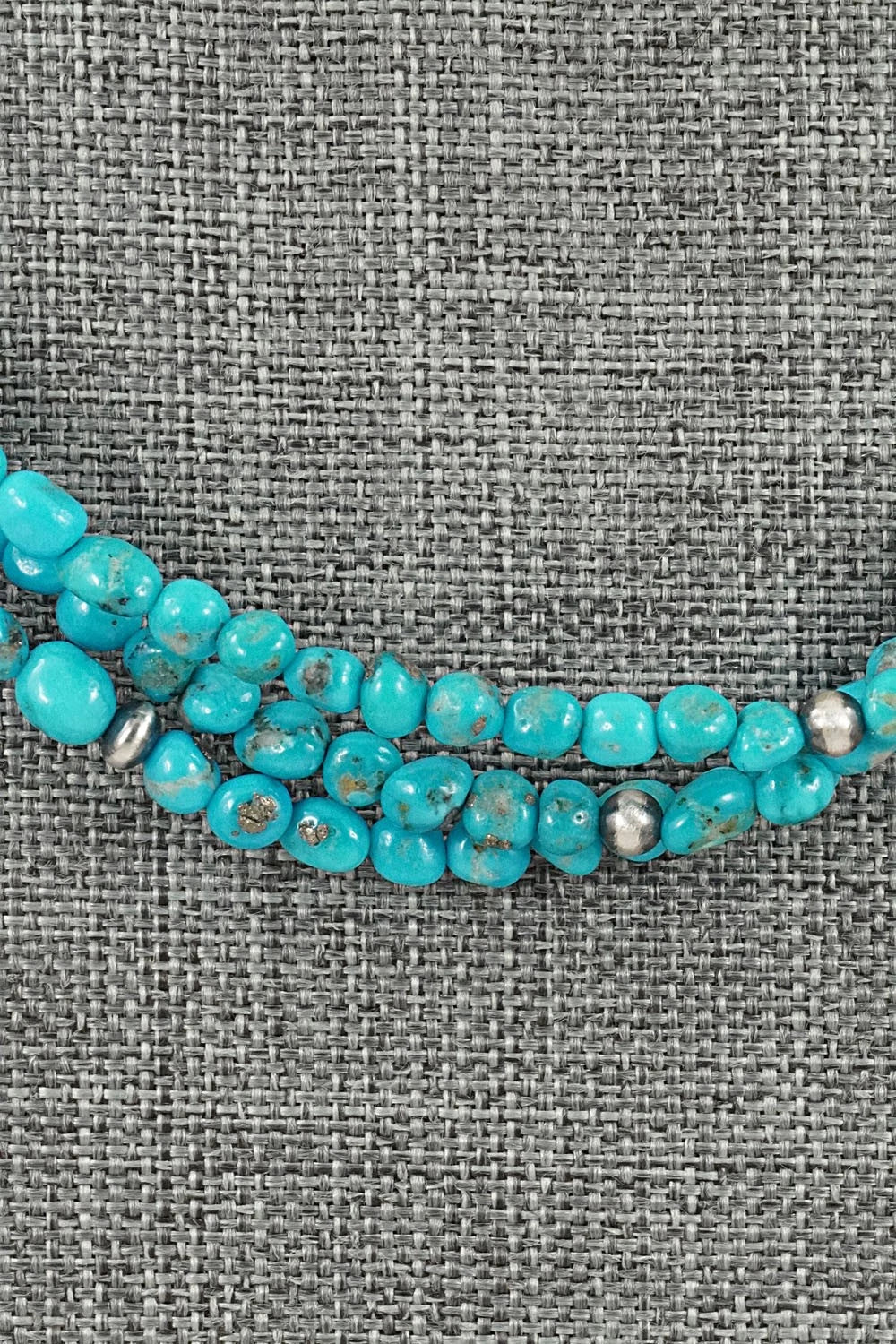 Turquoise & Sterling Silver Necklace - Theresa Skeets