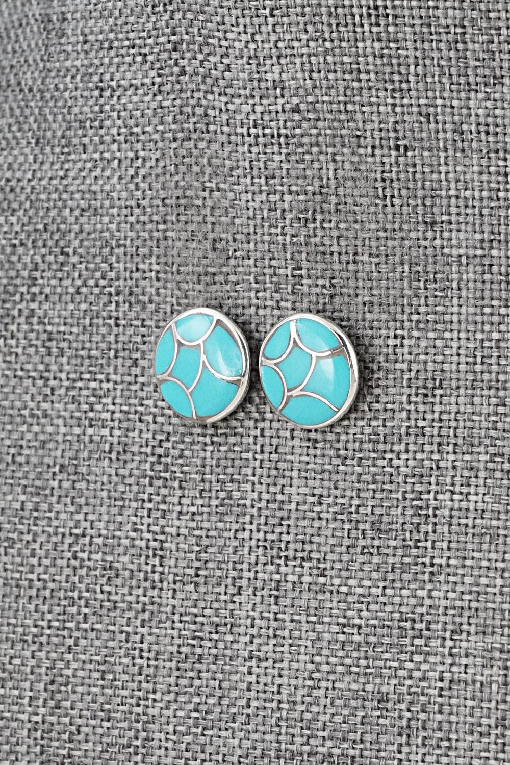 Turquoise & Sterling Silver Earrings - Orena Leekya