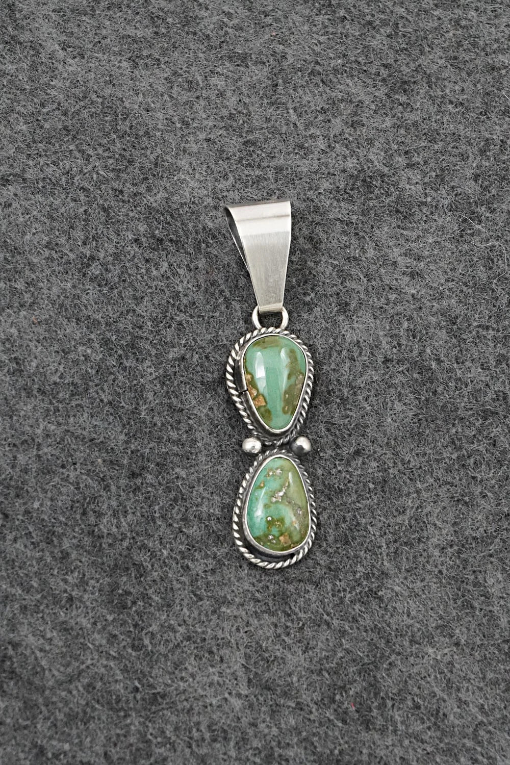 Turquoise & Sterling Silver Pendant - Eugene Gruber
