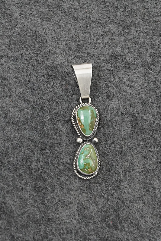 Turquoise & Sterling Silver Pendant - Eugene Gruber