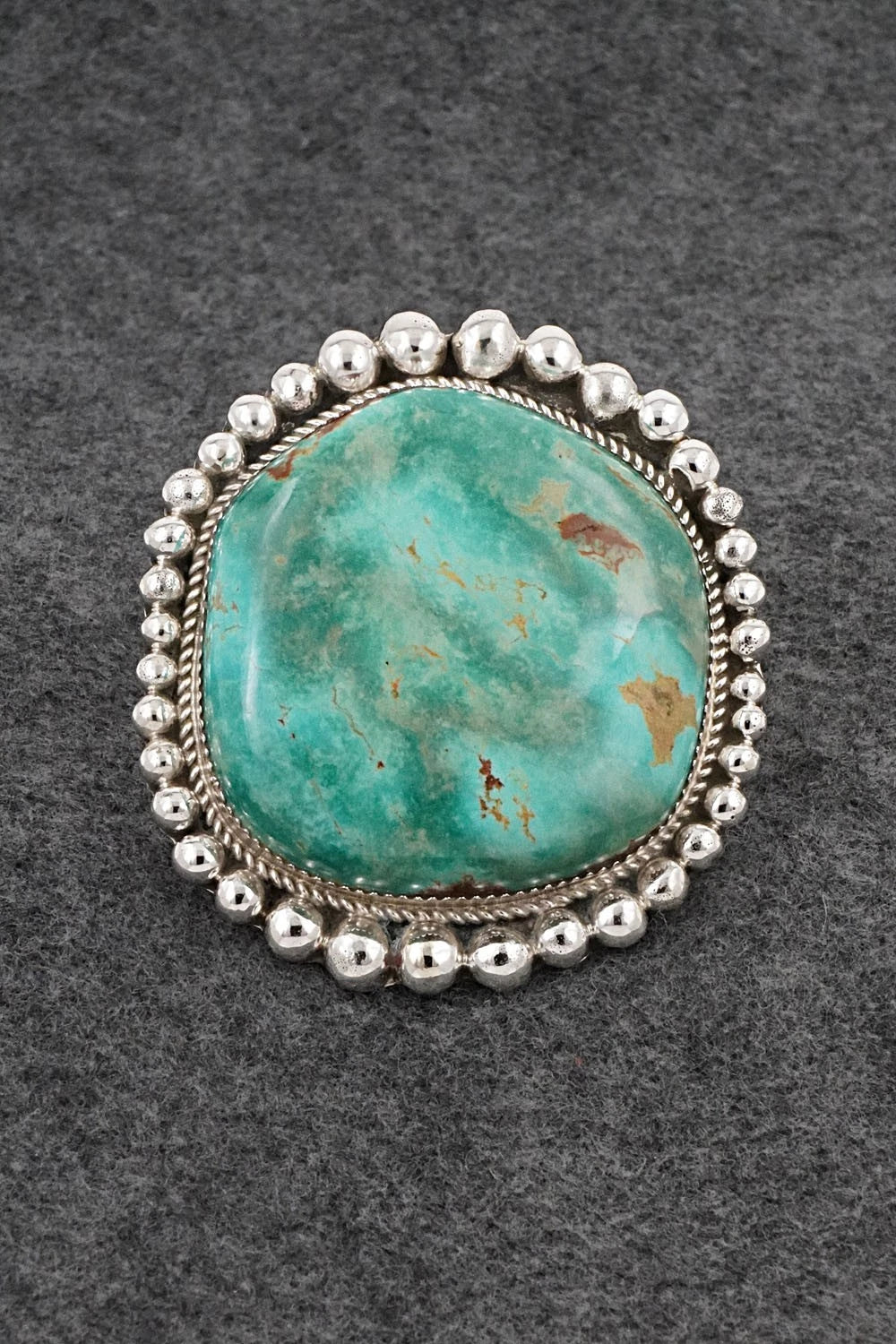 Turquoise and Sterling Silver Ring - Ray Nez - Size Adjustable