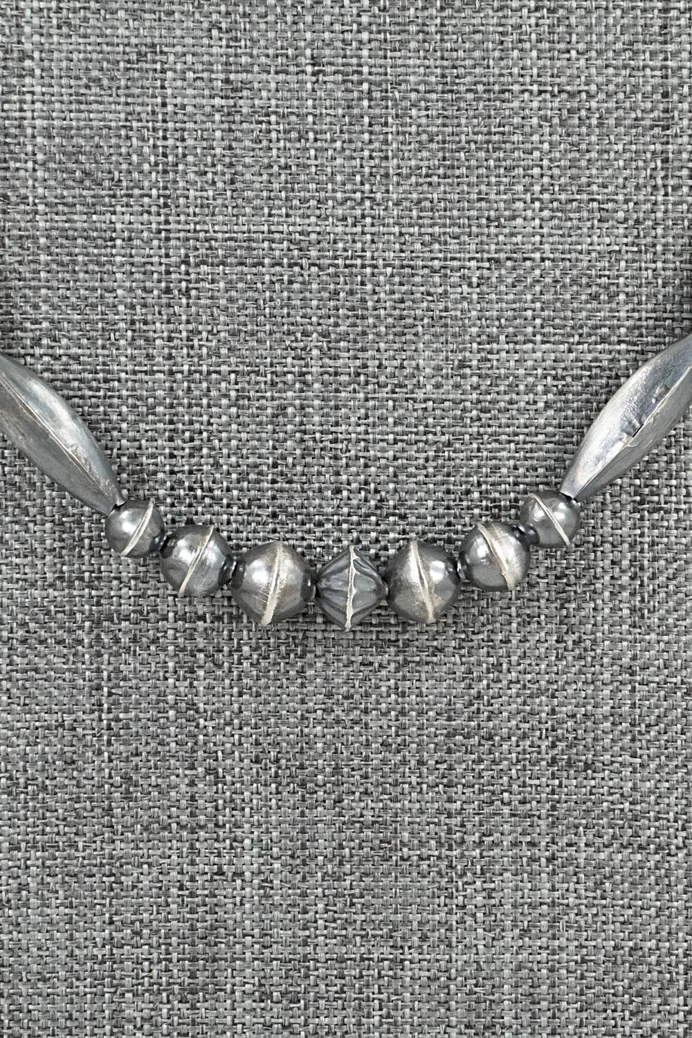Sterling Silver Navajo Pearl Necklace 22" - Vintage