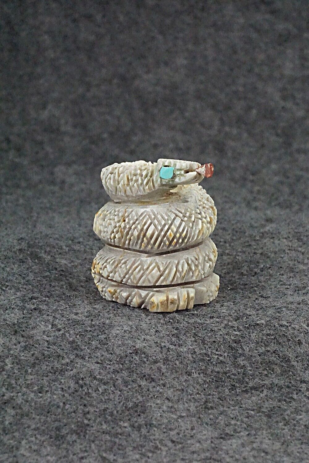 Rattlesnake Zuni Fetish Carving - Carl Etsate
