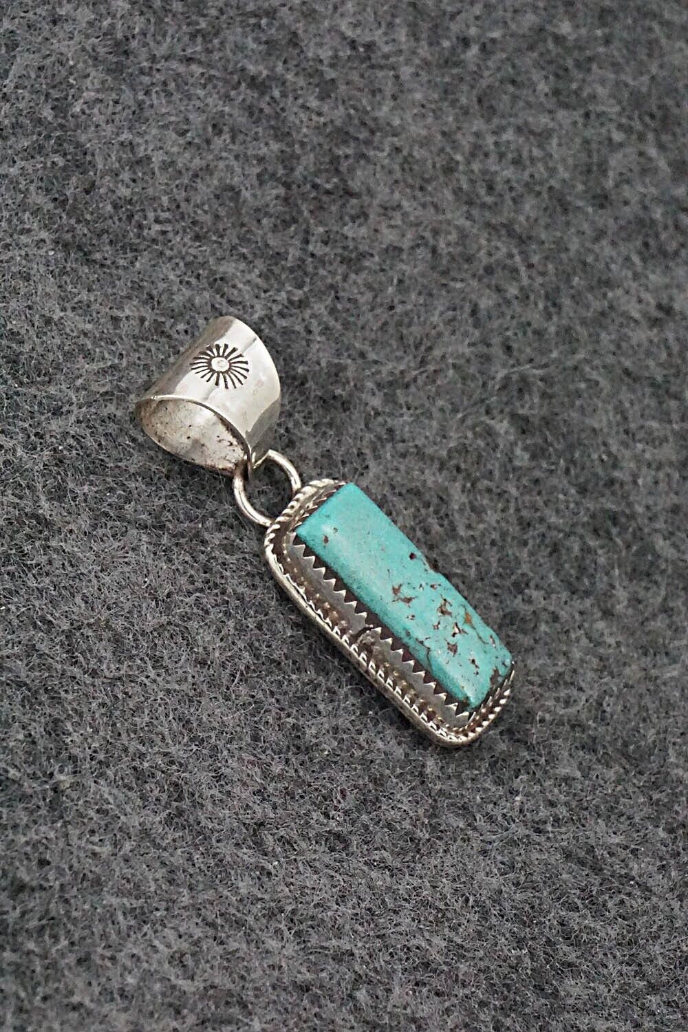 Turquoise & Sterling Silver Pendant - Ernest Hawthorne