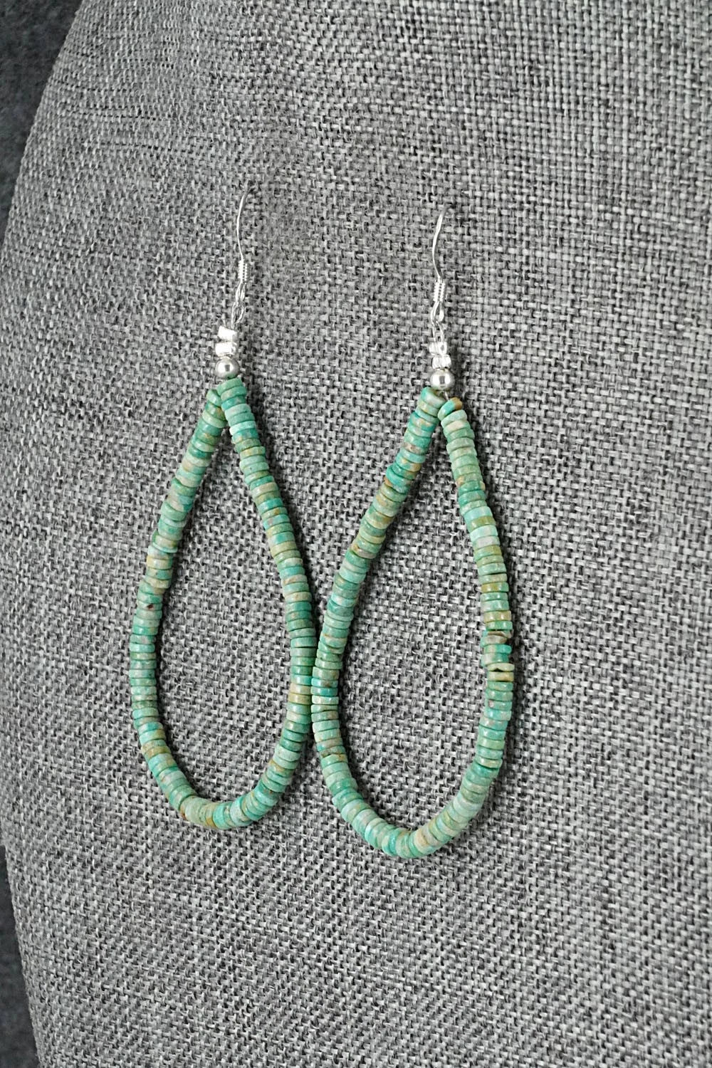 Turquoise & Sterling Silver Earrings - Doreen Jake