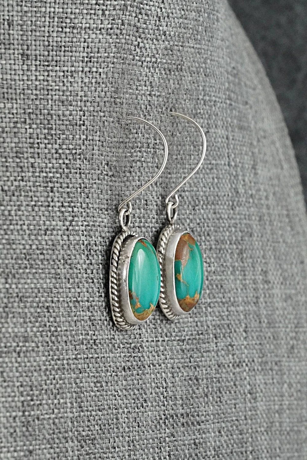 Turquoise & Sterling Silver Earrings - Rosemary Saunders