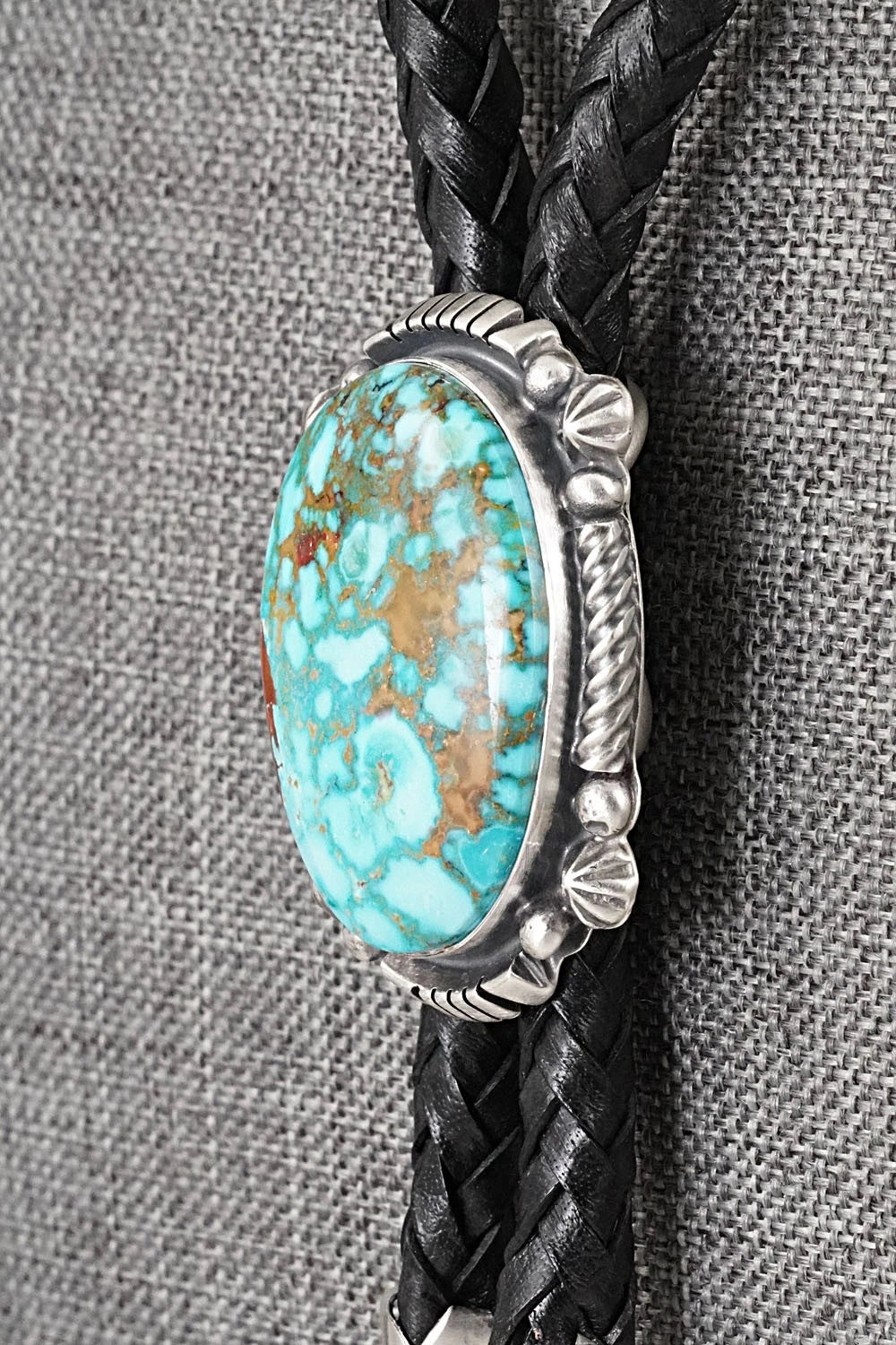 Turquoise & Sterling Silver Bolo Tie - Bob Becenti