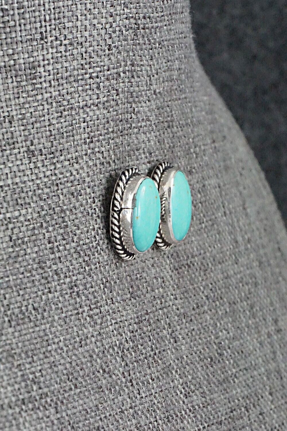 Turquoise & Sterling Silver Earrings - Marco Begaye