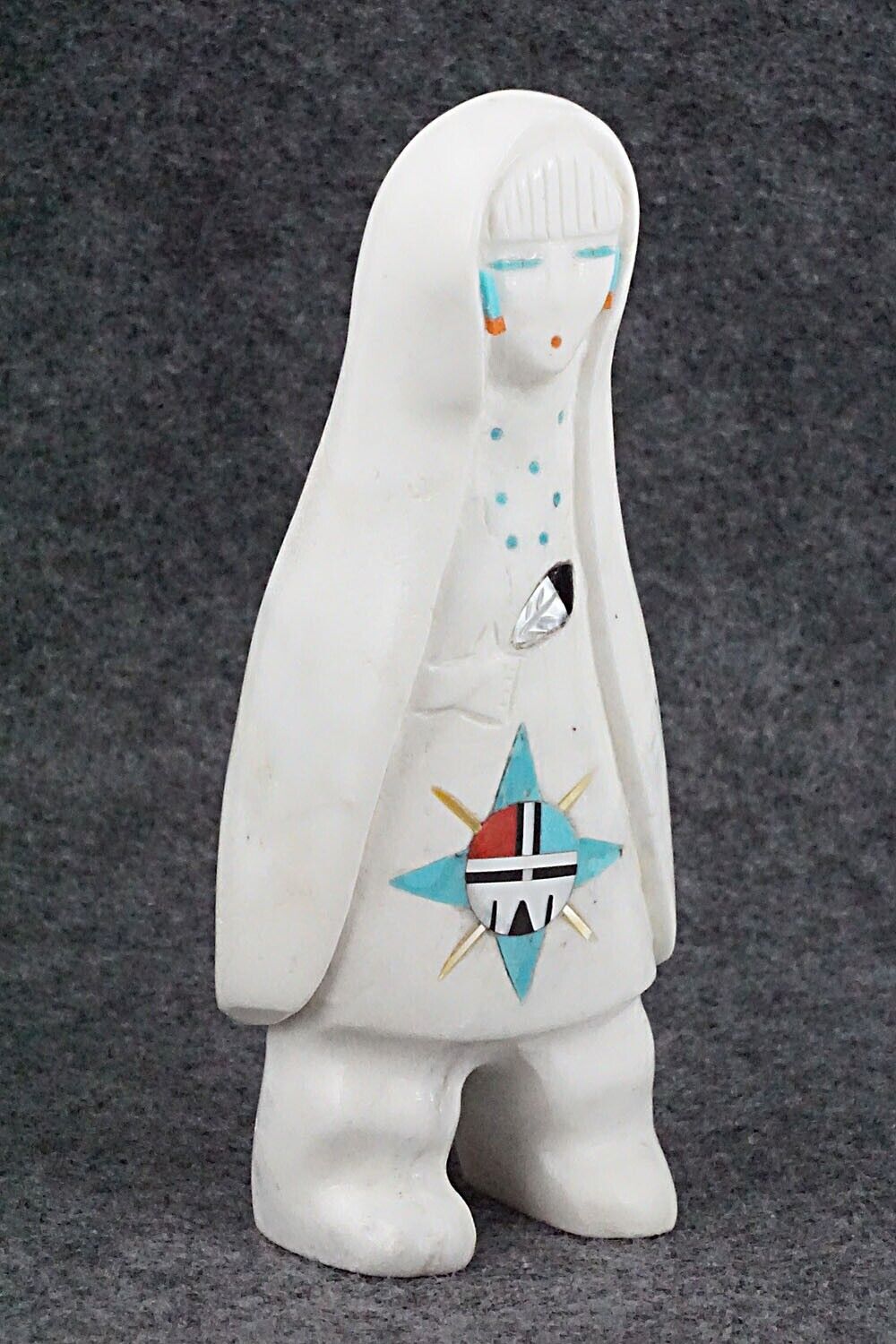 Corn Maiden Zuni Fetish Carving - Andres Lementino