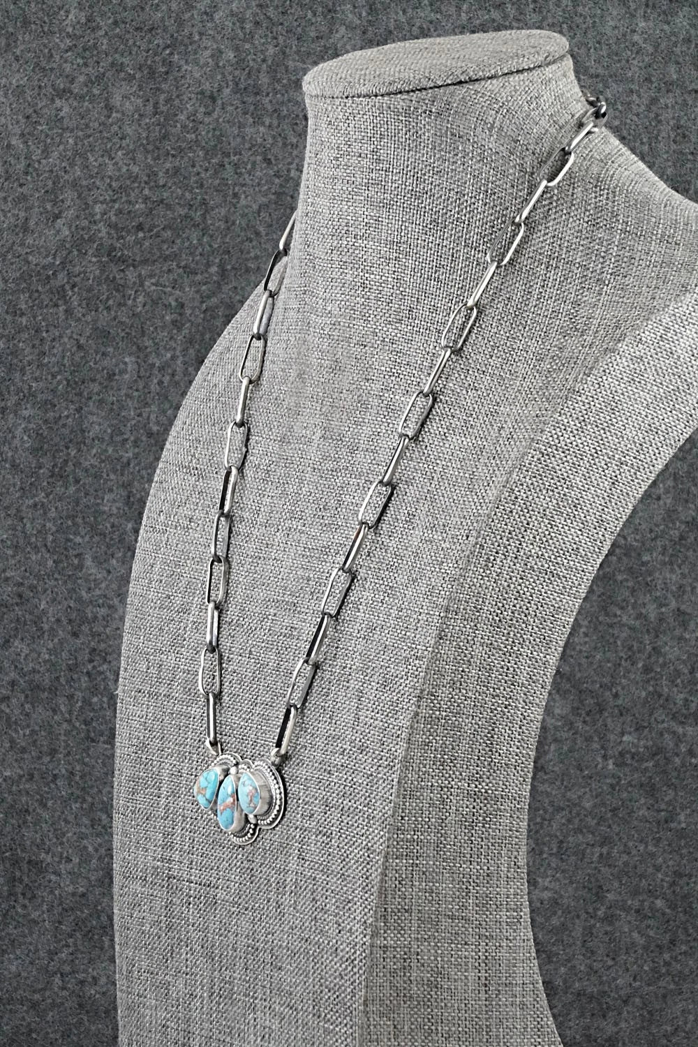 Turquoise & Sterling Silver Necklace - Darrin Livingston