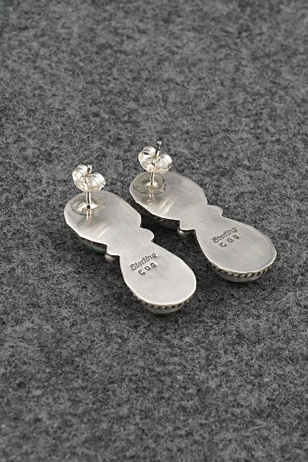 Turquoise & Sterling Silver Earrings - Eugene Gruber