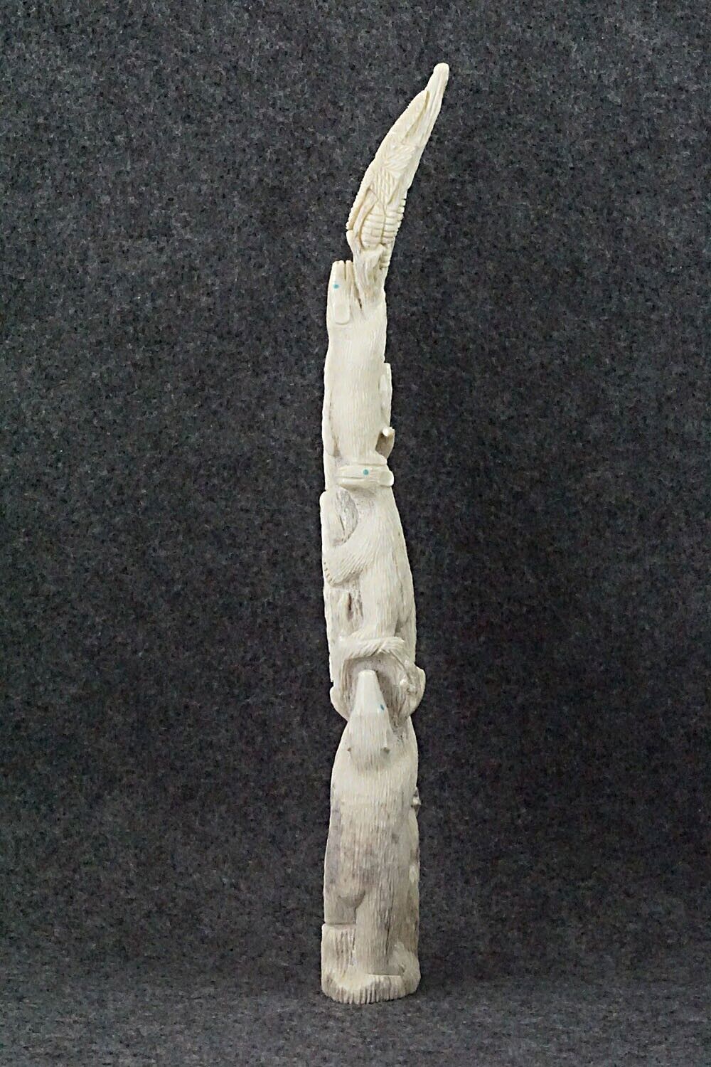 Bears & Owls Zuni Fetish Carving - Destry Siutza