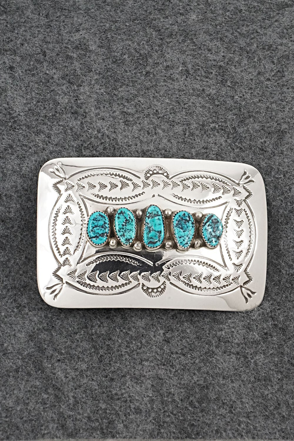 Turquoise & Sterling Silver Belt Buckle - Jolene Begay