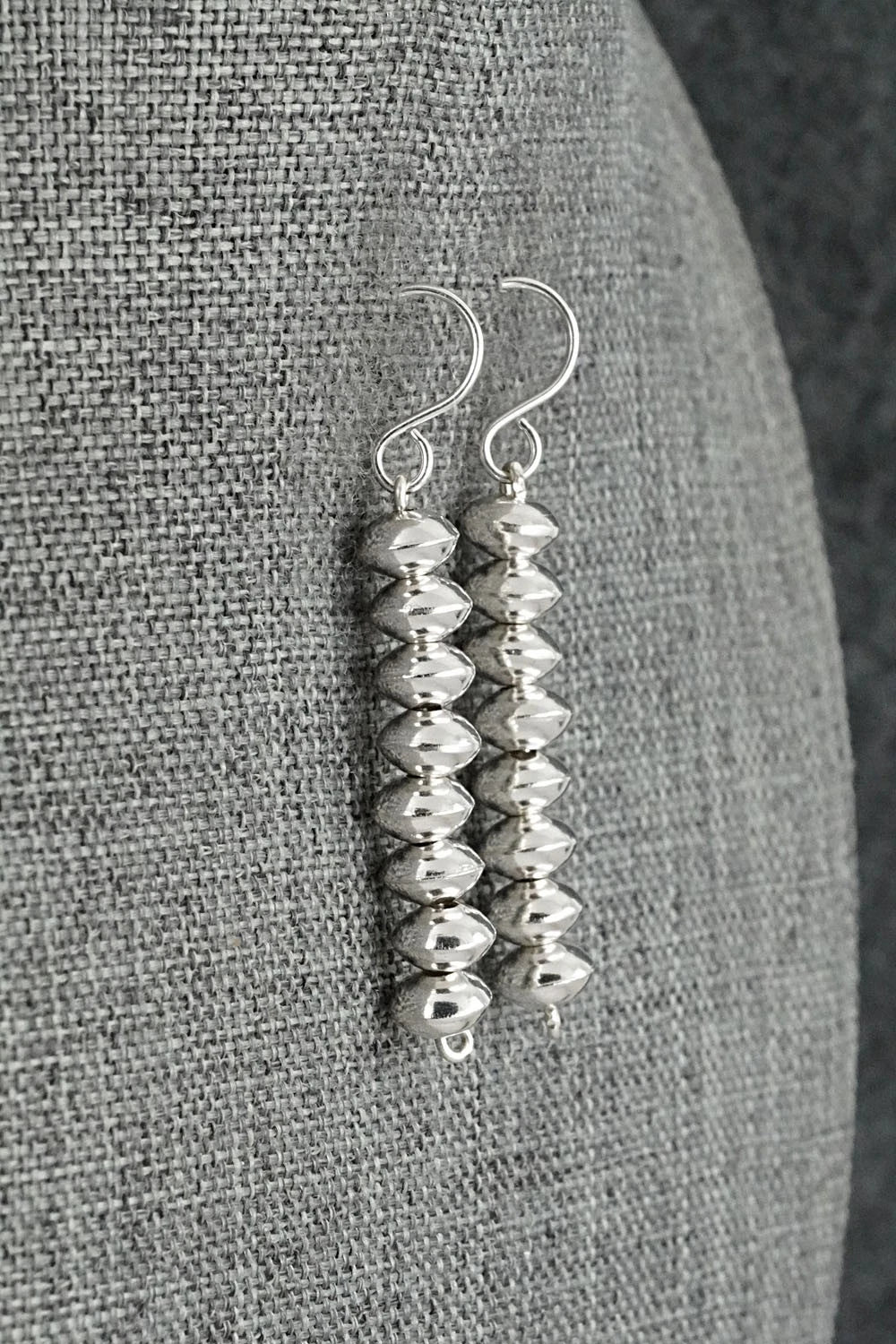 Sterling Silver Navajo Pearl Earrings - Crystal Haley