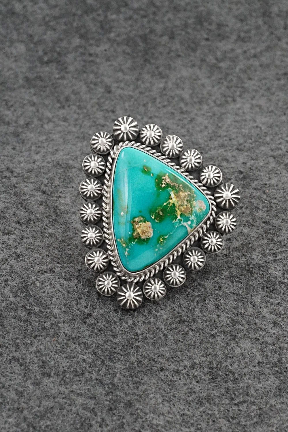 Turquoise & Sterling Silver Ring - Michael Calladitto - Size 9.5