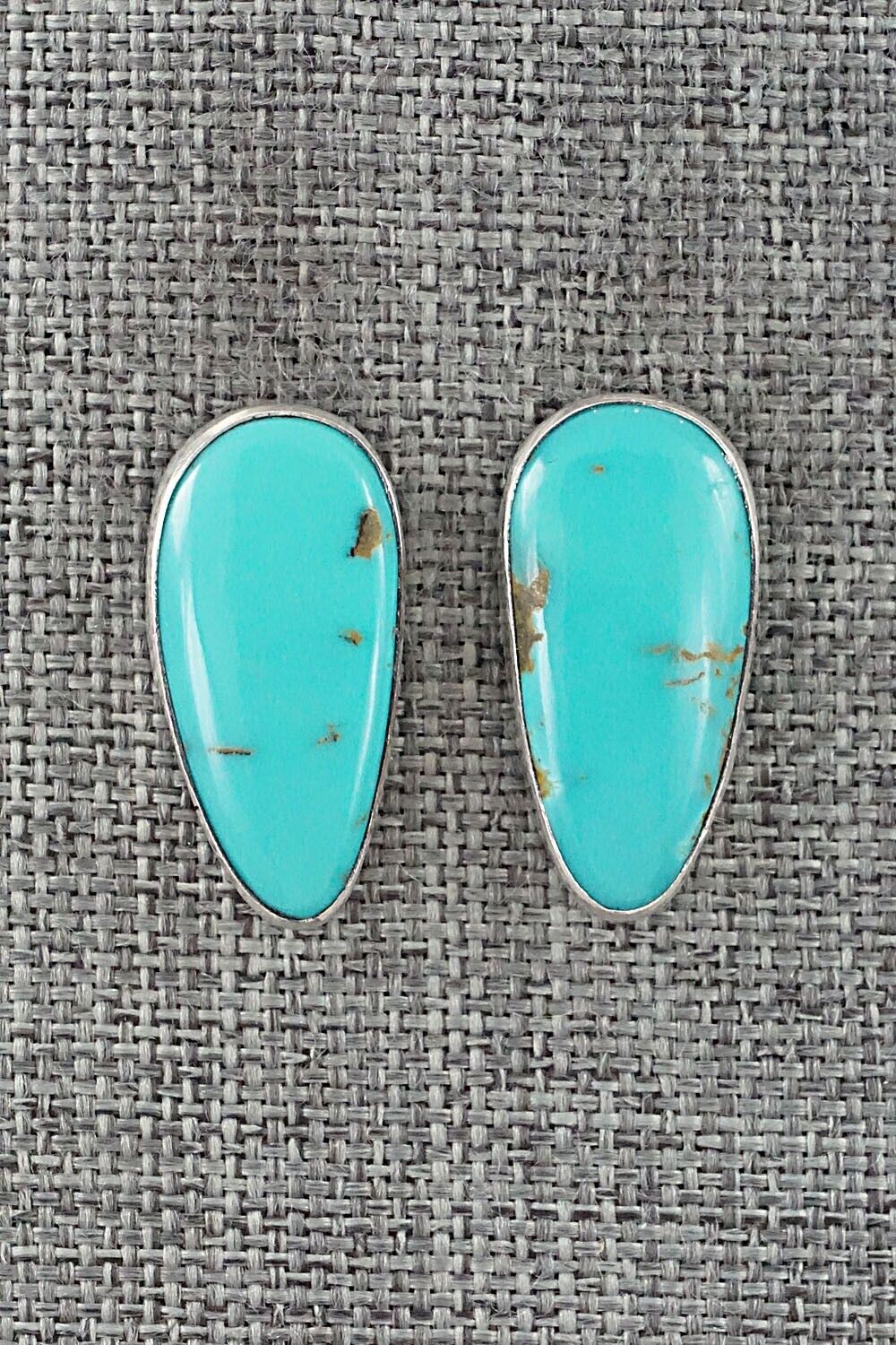 Turquoise & Sterling Silver Earrings - Marco Begaye