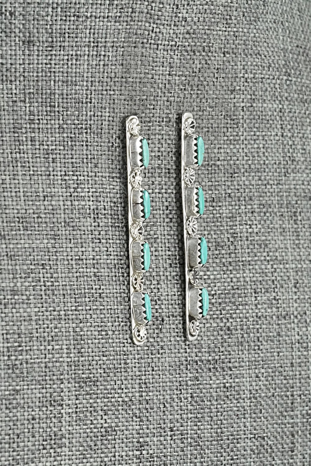 Turquoise & Sterling Silver Earrings - Murray Hannaweeka