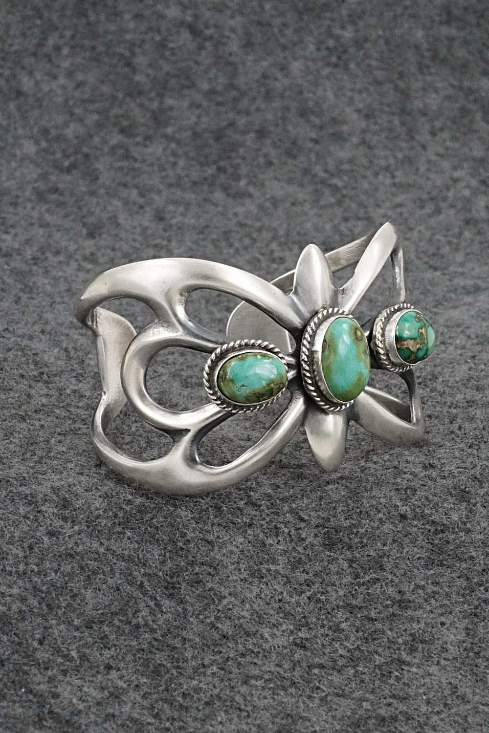Turquoise & Sterling Silver Bracelet - Eugene Gruber
