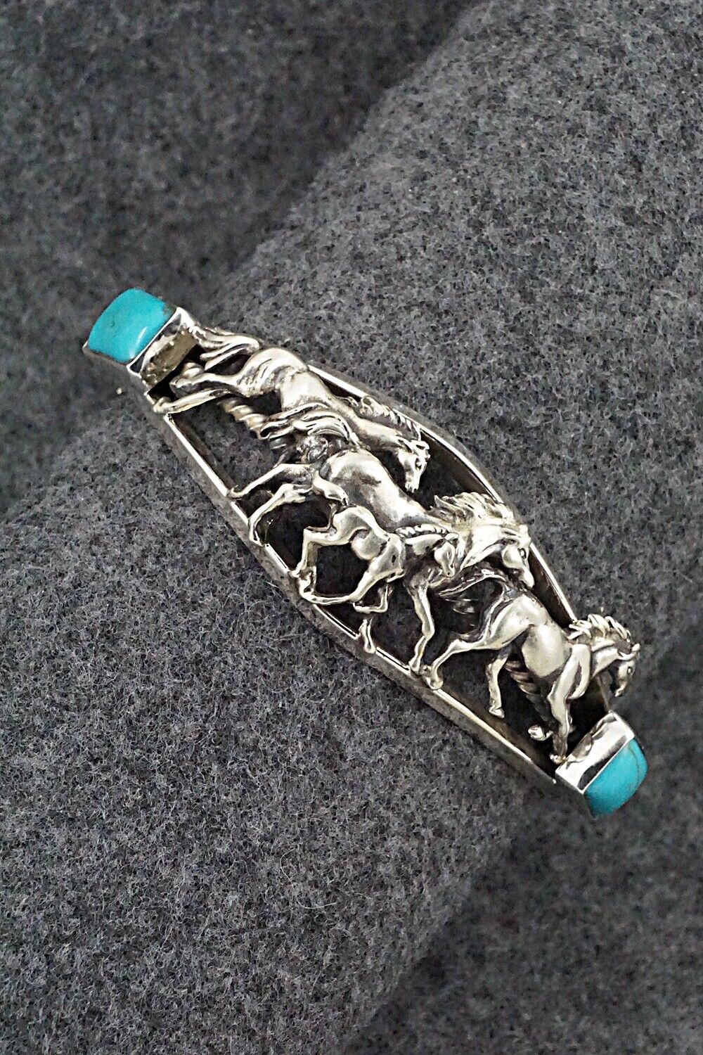 Turquoise & Sterling Silver Bracelet - Bobby Platero