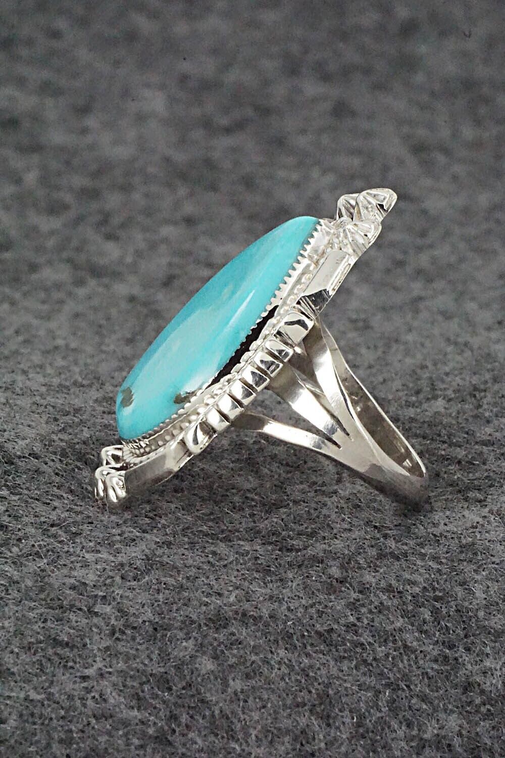 Turquoise & Sterling Silver Ring - Andrew Vandever - Size 7.5