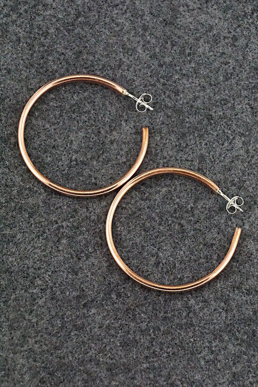 Copper Hoop Earrings - Elaine Tahe