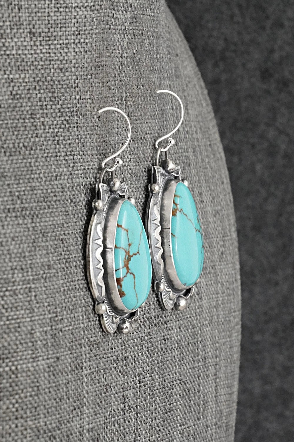 Turquoise & Sterling Silver Earrings - Jackson Hoskie