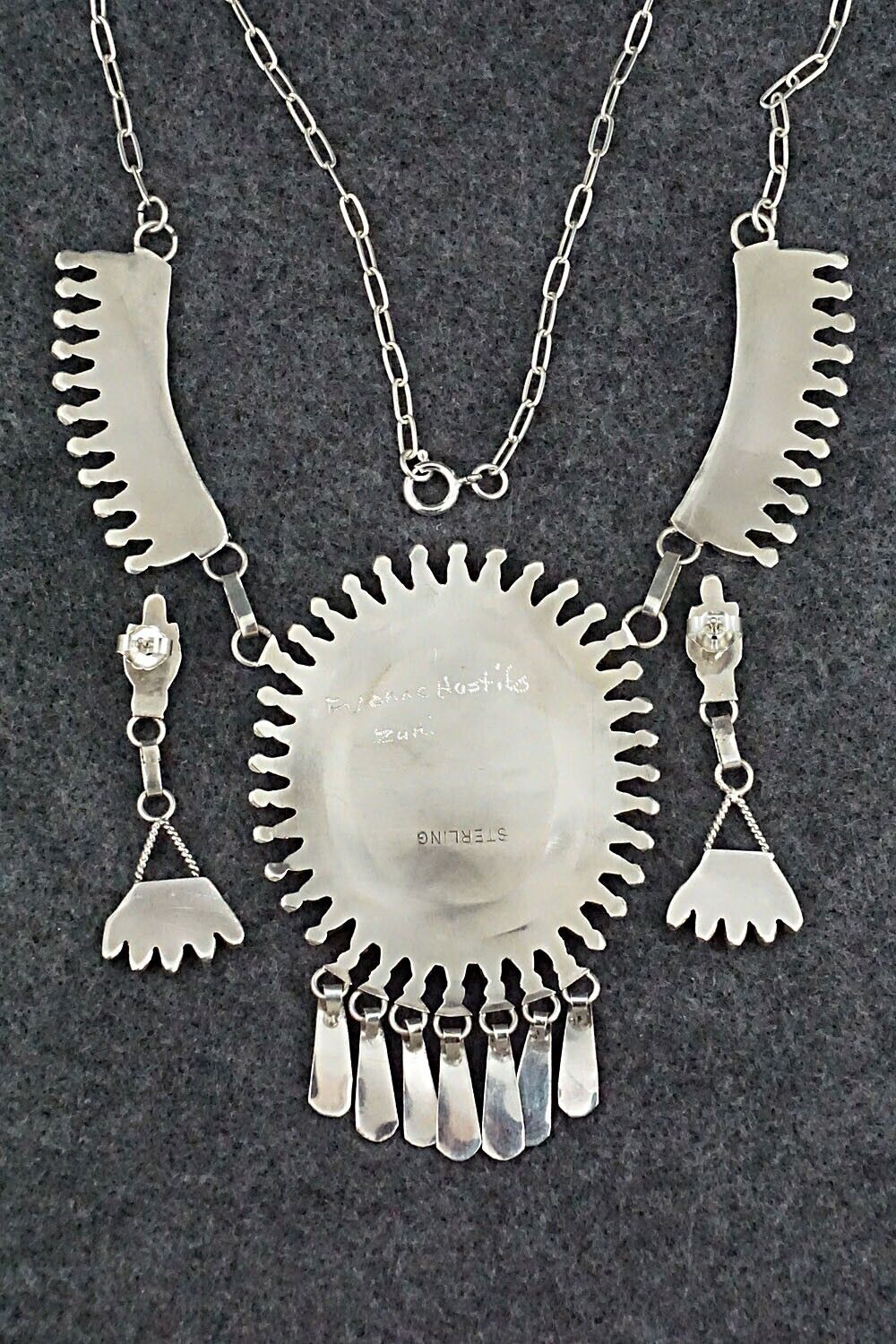 Turquoise & Sterling Silver Necklace and Earrings Set - Evonne Hustito