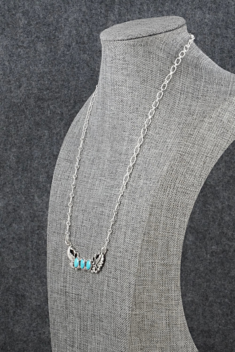 Turquoise & Sterling Silver Necklace - Gwendolyn Burnside